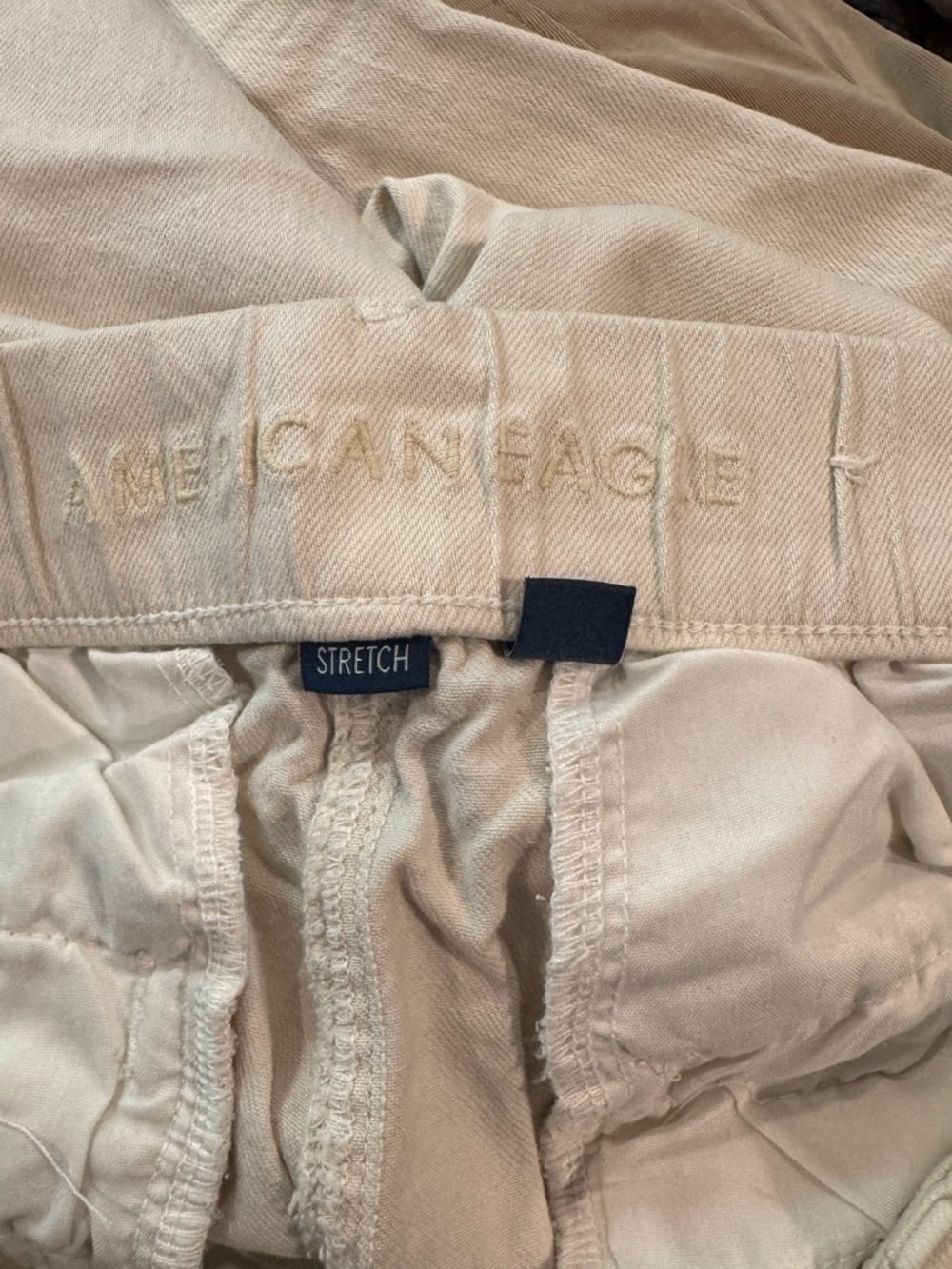 American Eagle Outfitters Wide-Leg Chinos in Off-White - Picture 3 of 5